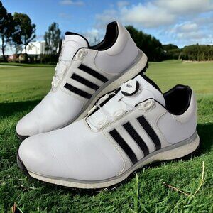 Adidas TOUR360 XT-SL BOA F34188 Spikeless White Black Mens Golf Shoes Size 11